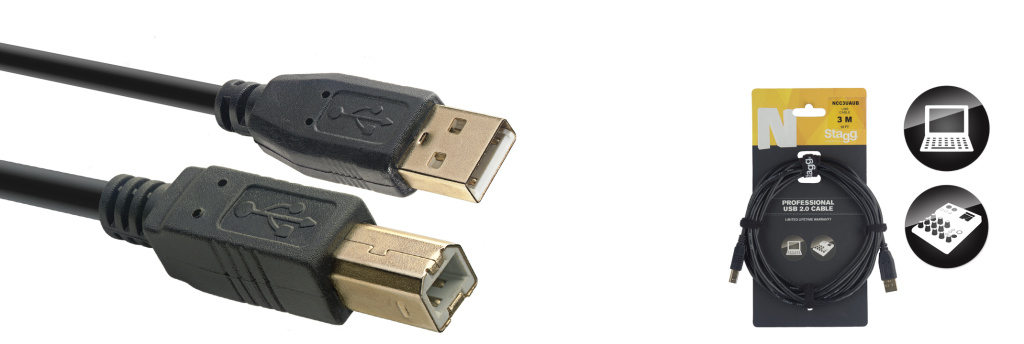 Câble USB 2.0, USB A/USB B (m/m), 3 m