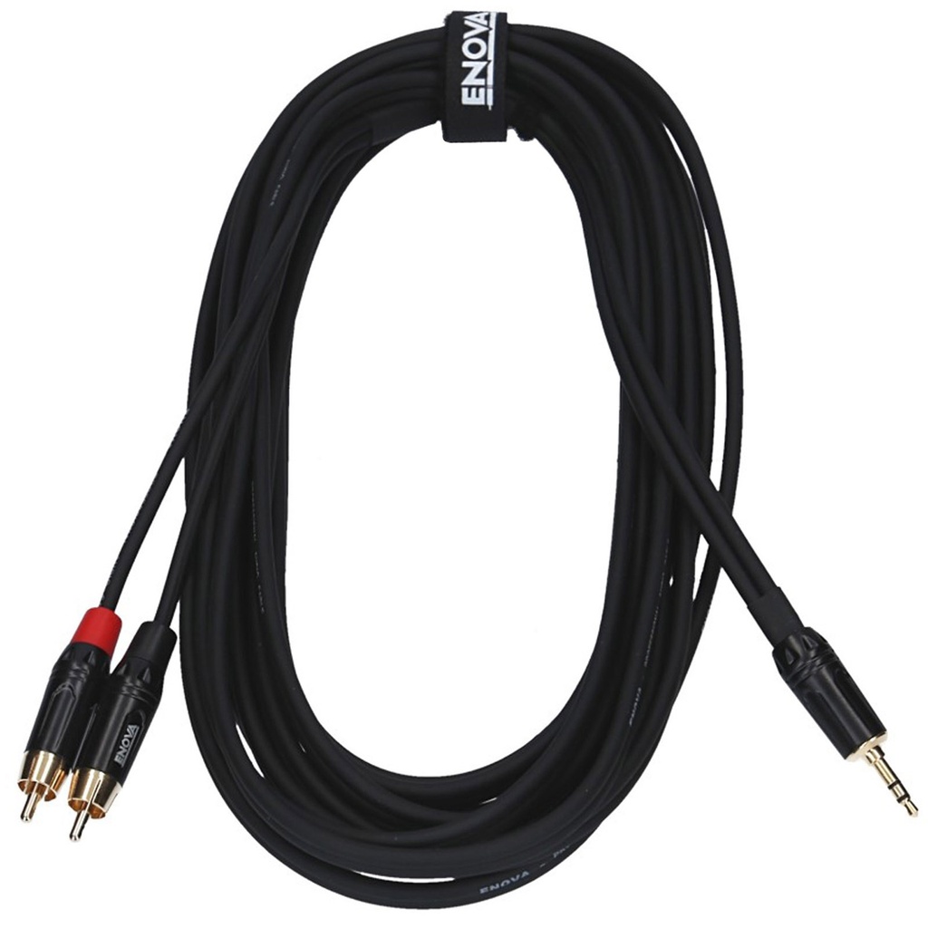 CABLE PATCH ENOVA JACK 3.5 - 2X RCA 1M