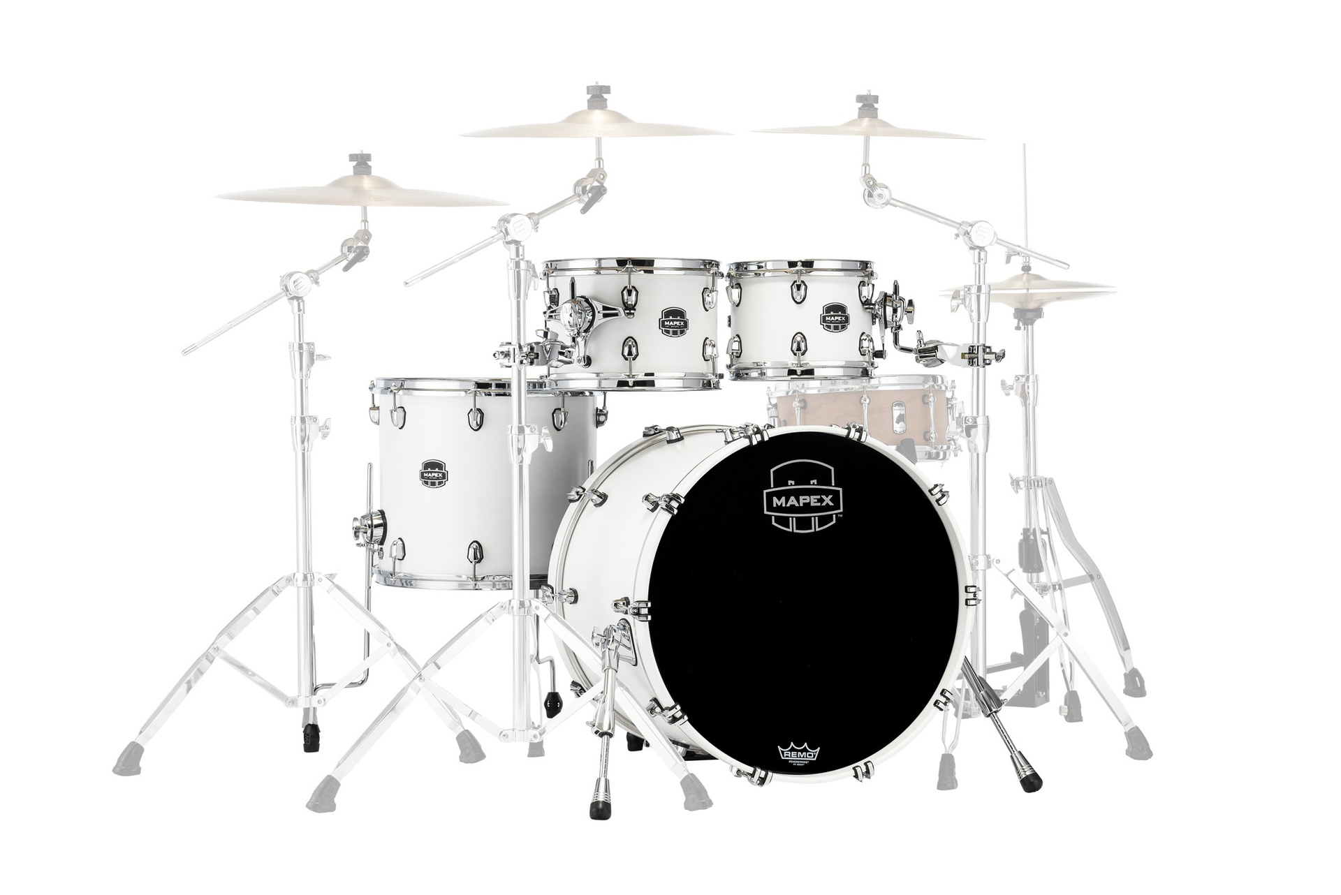 Batterie MAPEX Saturn 4 futs satin white Rock - GC22