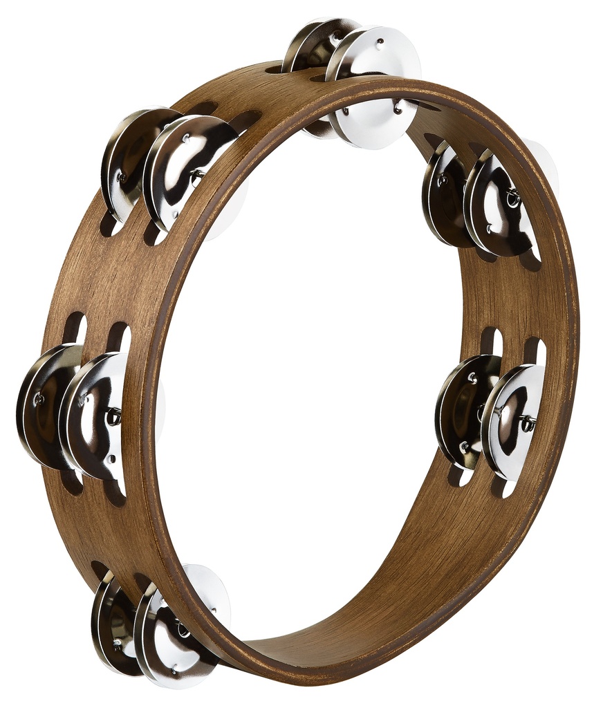 TAMBOURIN BOIS MEINL 8" BRUN CYMB LAITON