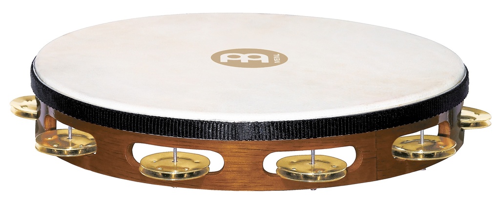 Tambour de basque | Tambourin MEINL Peau de chèvre - 1 rangée de cymbalettes laiton
