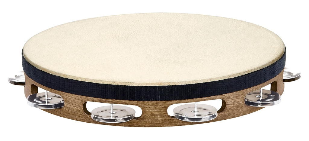 Tambour de basque | Tambourin MEINL Peau de chèvre - 1 rangée de cymbalettes acier