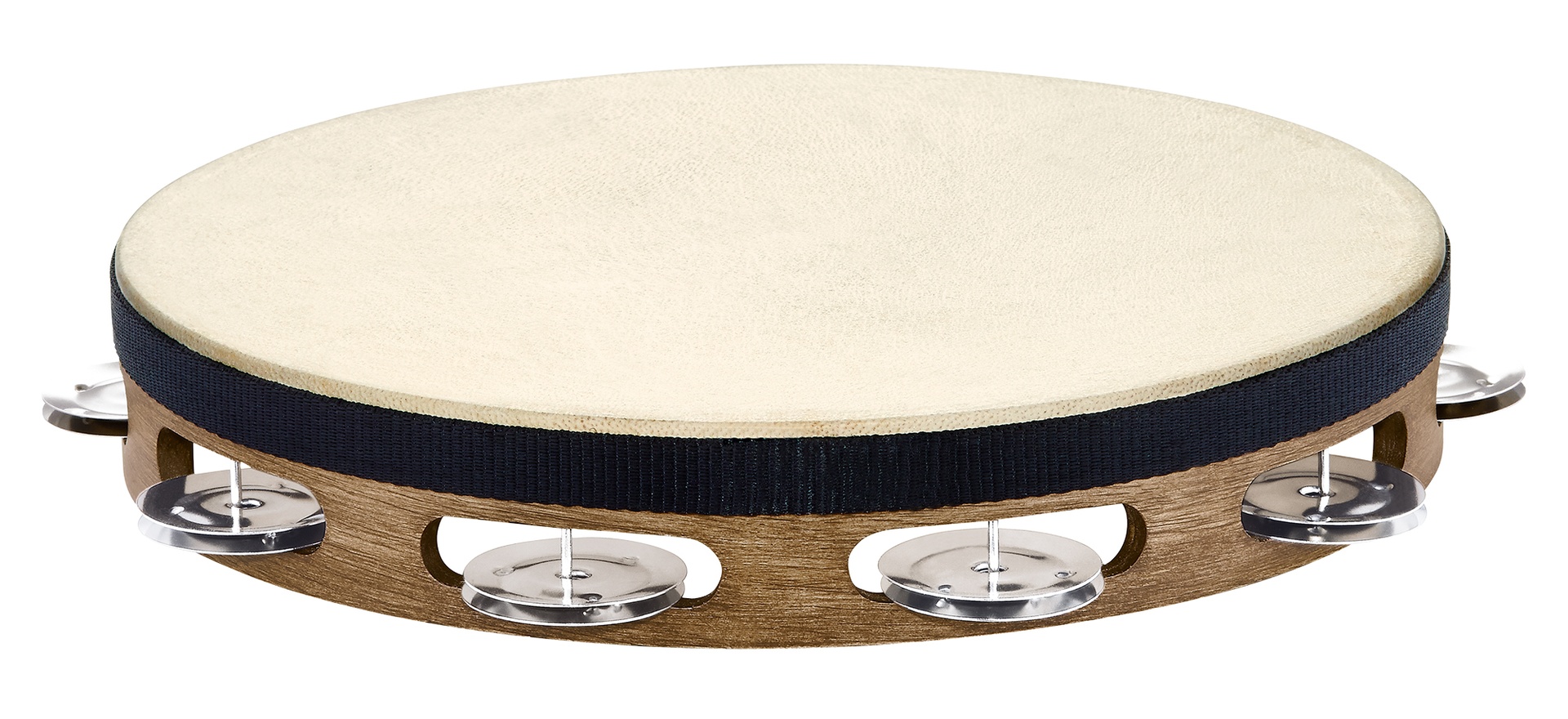 Tambour de basque | Tambourin MEINL Peau de chèvre - 1 rangée de cymbalettes acier