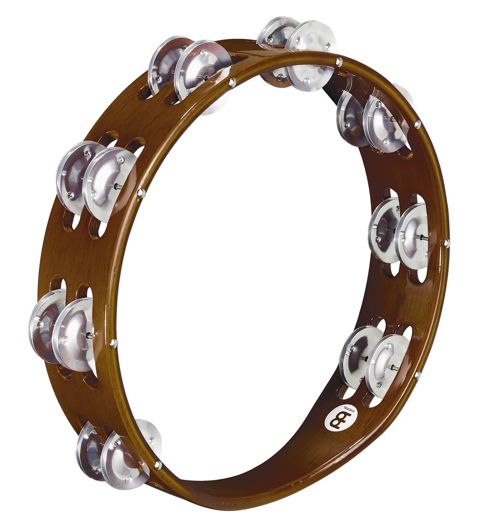 TAMBOURIN MEINL BOIS BRUN 2R CYMB ALU
