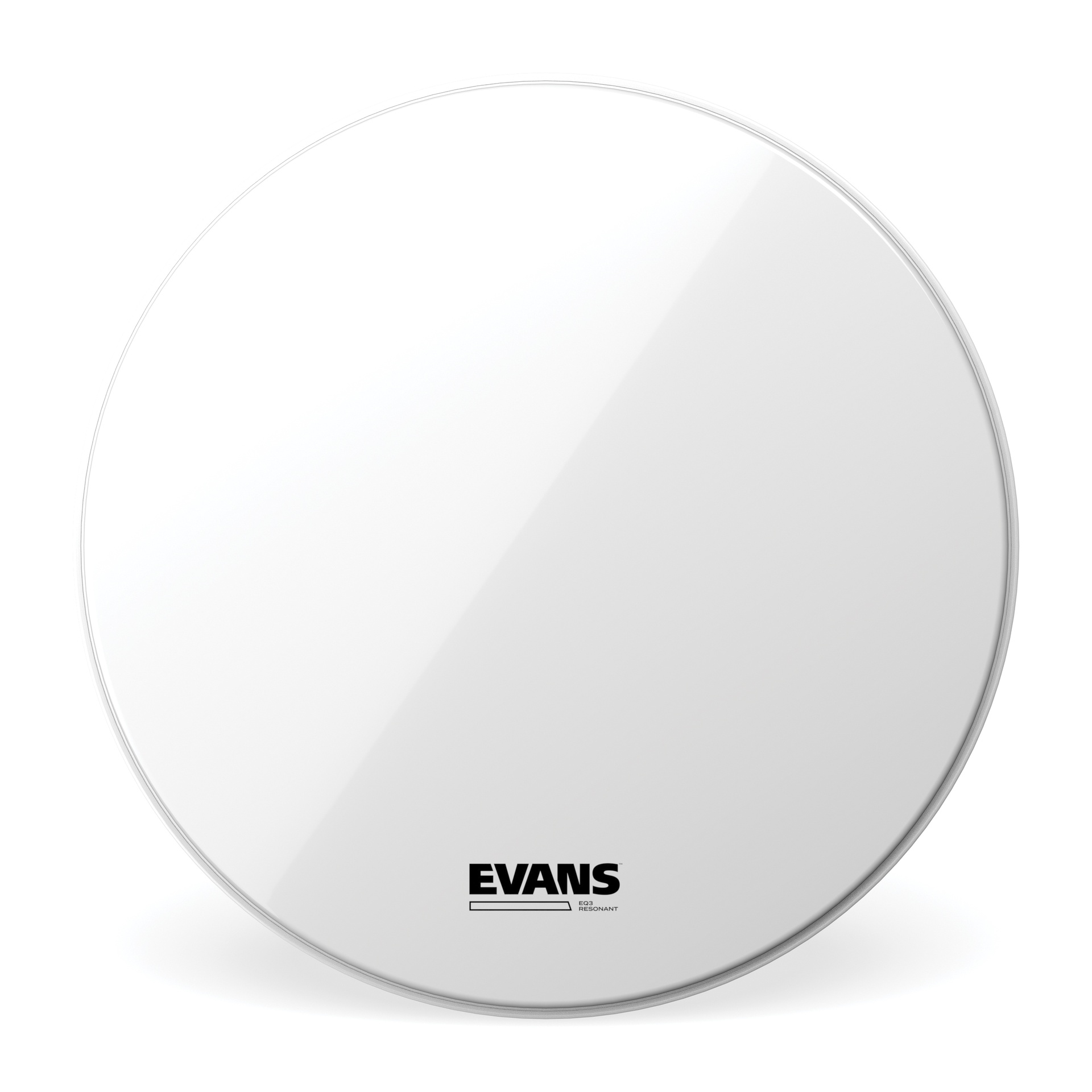 EVANS EQ3 Resonant Smooth White Bass Drum Head, No Port, 18 "