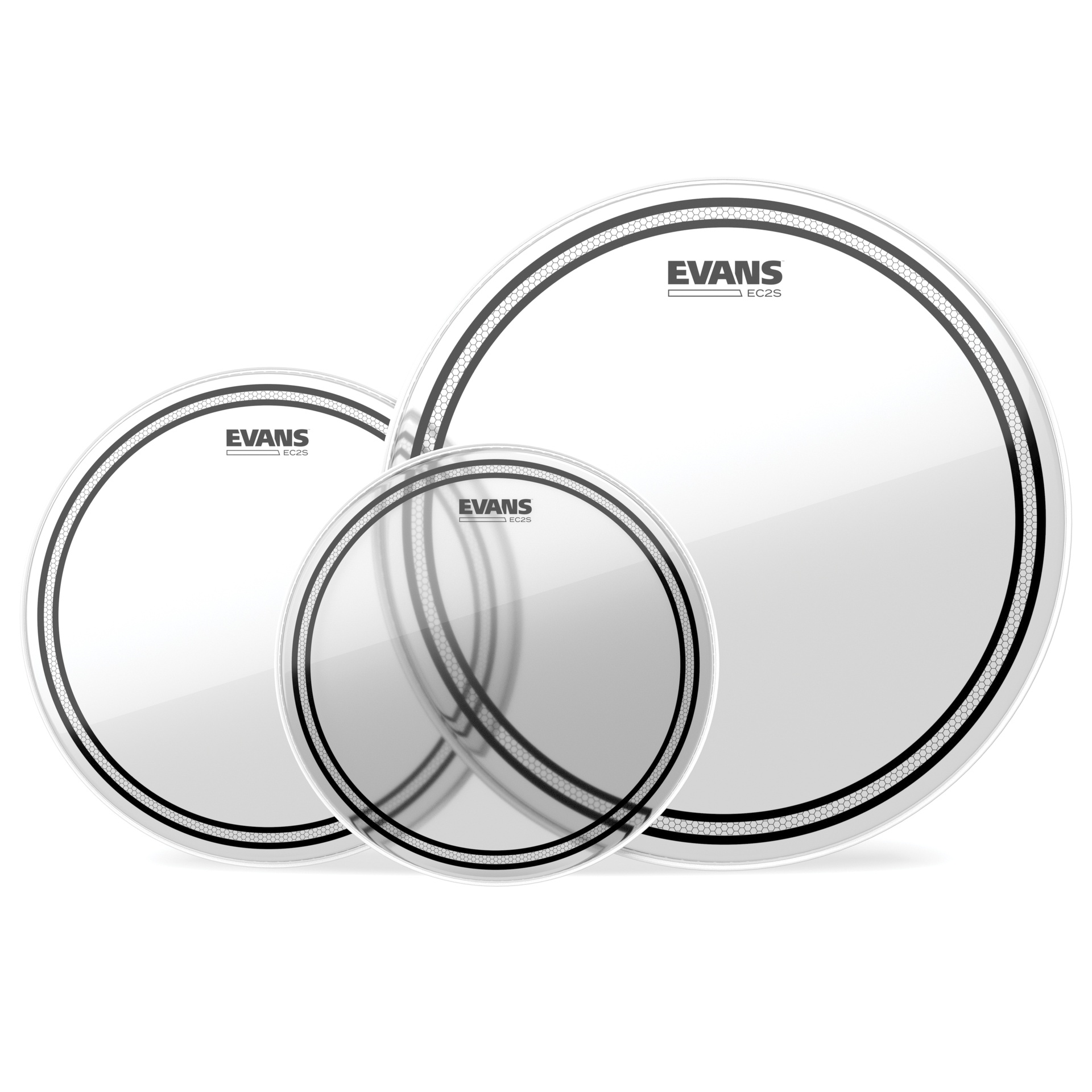 EVANS EC2 Tompack, Clear, Fusion (10 ", 12 ", 14 ")