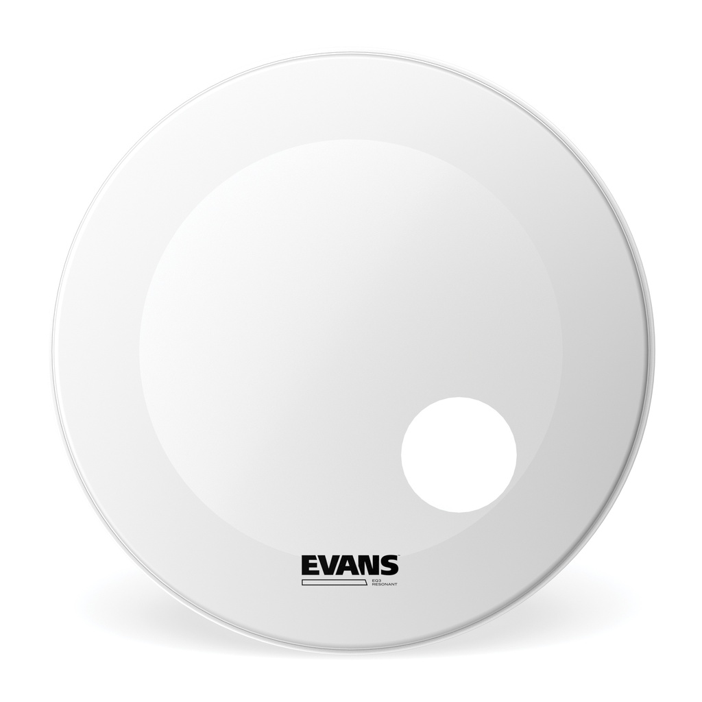 EVANS EQ3 Resonant Coated White Bass Drum Head, 20 "