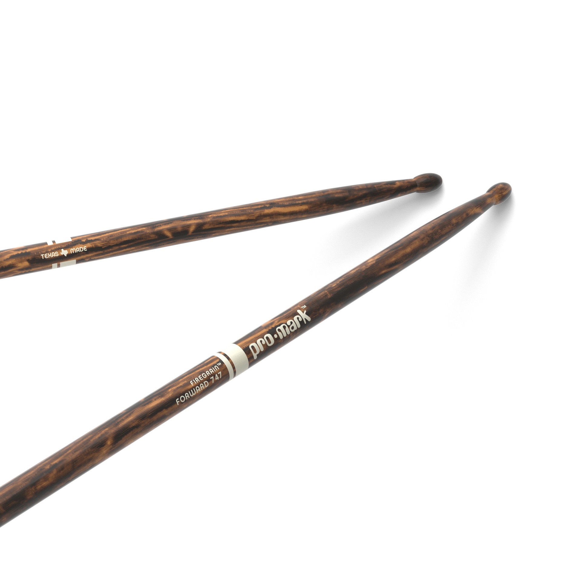 ProMark Classic Forward 747 FireGrain Hickory Drumstick, Oval Wood Tip
