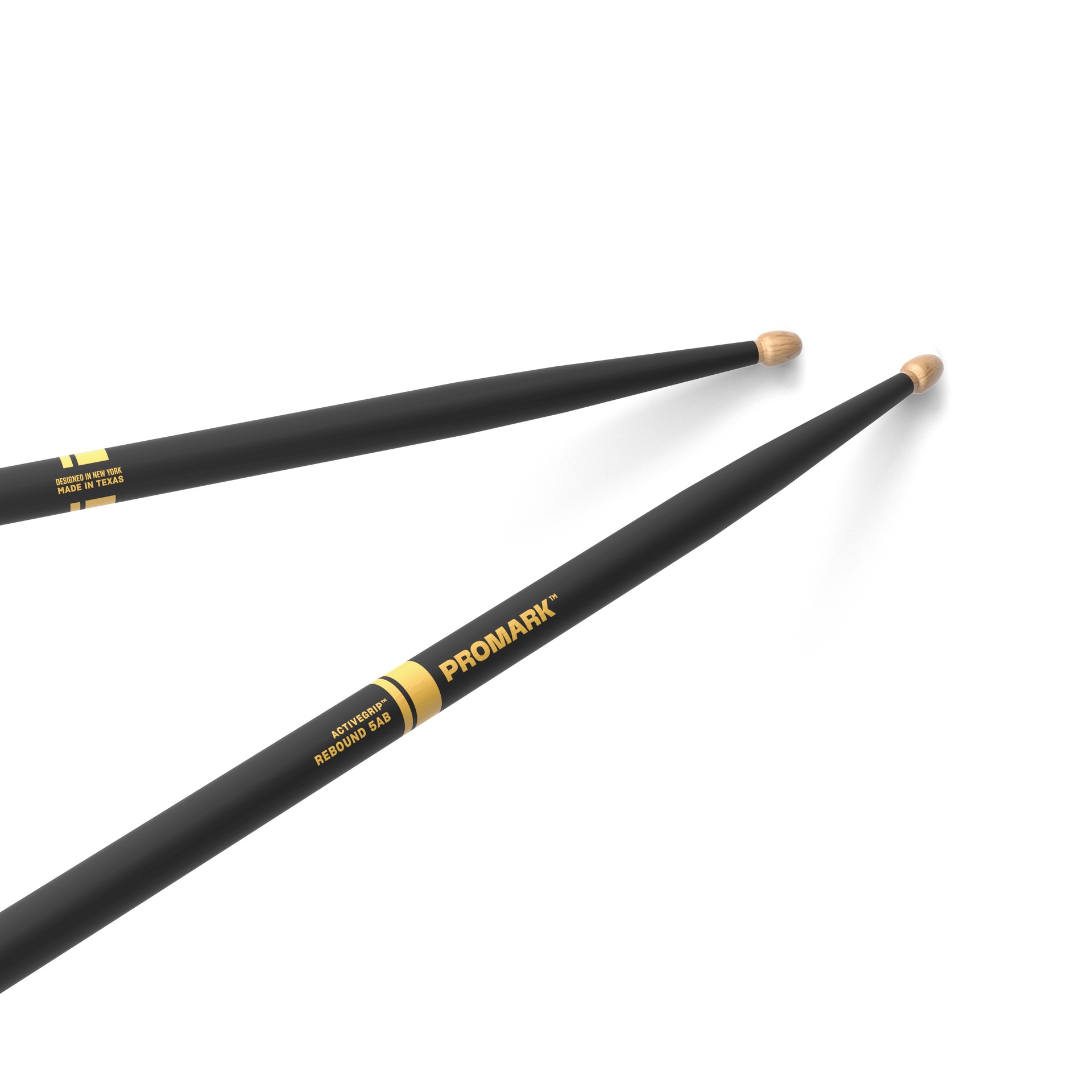 ProMark Rebound 5AB ActiveGrip Hickory Drumstick, Acorn Wood Tip
