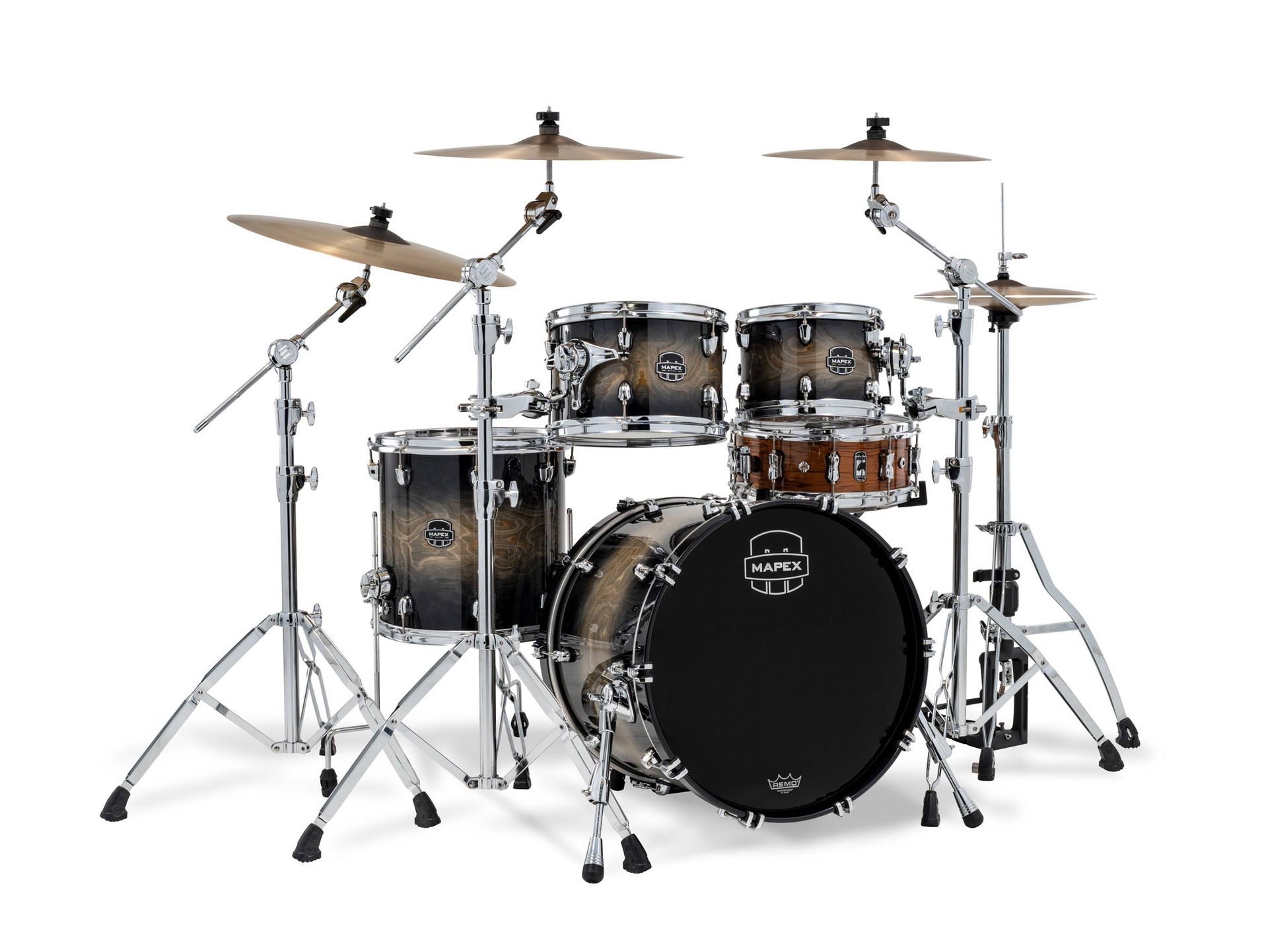 Batterie MAPEX Saturn 4 futs black ink burst Fusion - GC20