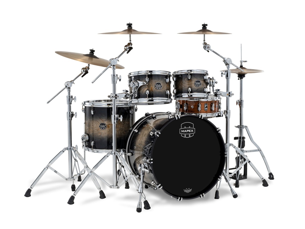 Batterie MAPEX Saturn 4 futs black ink burst Rock - GC22