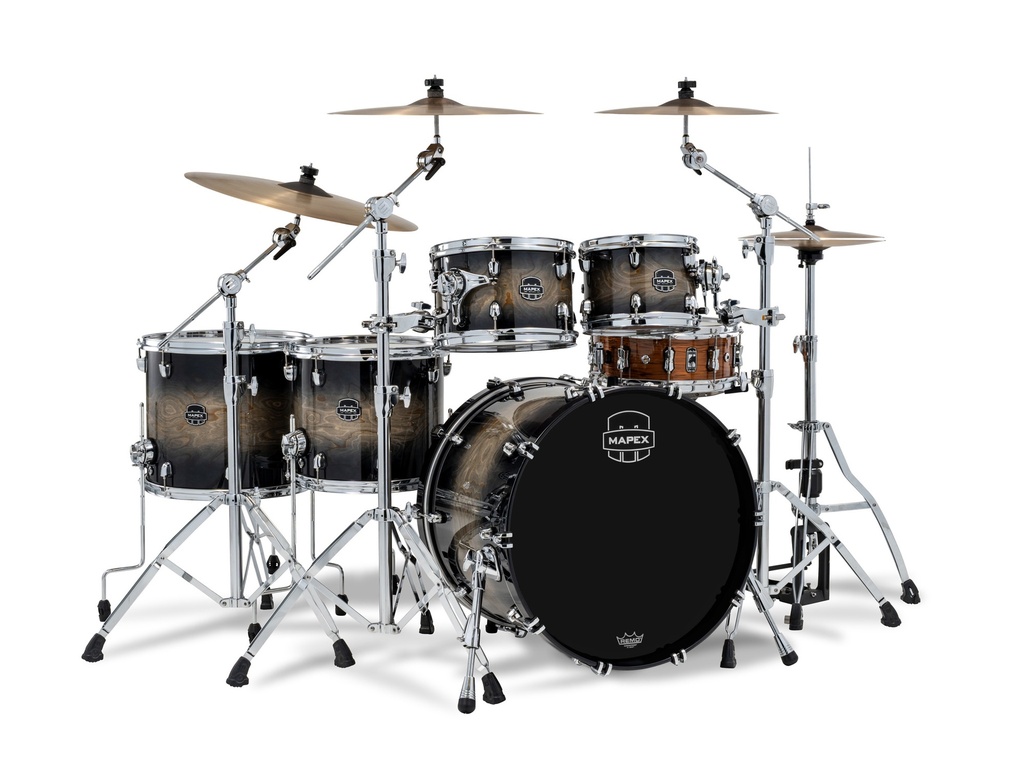 Batterie MAPEX Saturn 5 futs black ink burst Rock - GC22