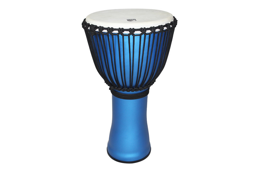 Djembe Freestyle accord par corde bleu océan mat