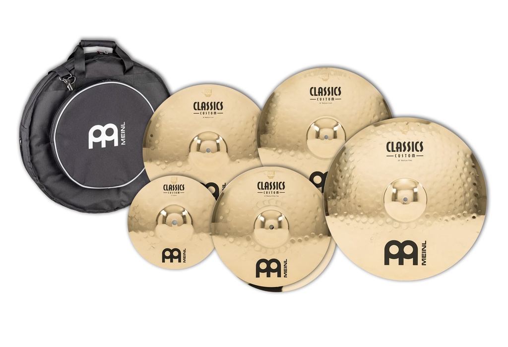Pack Cymbales CLASSICS CUSTOM - Ed. limitée + HOUSSE - 10/14/16/18/20 | MEINL