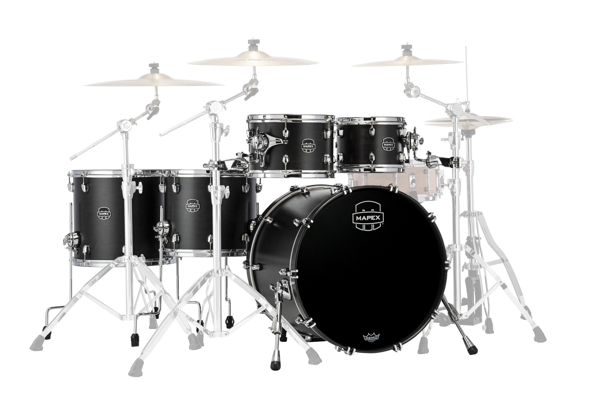 Batterie MAPEX Saturn 5 futs satin black Ultra Rock - GC22