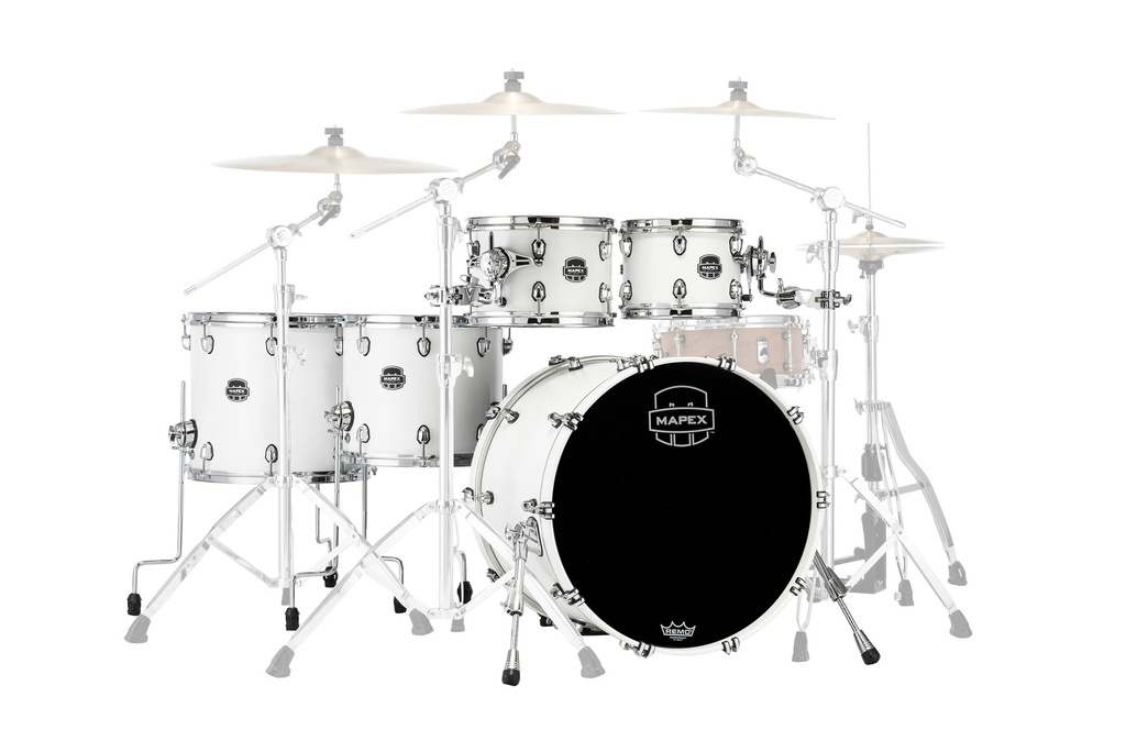 Batterie MAPEX Saturn 5 futs satin white Ultra Rock - GC22