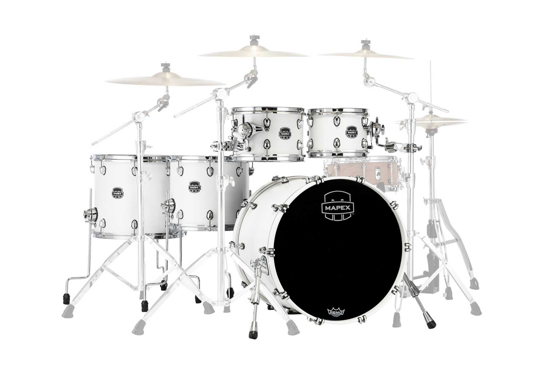 Batterie MAPEX Saturn 5 futs satin white Ultra Rock - GC22