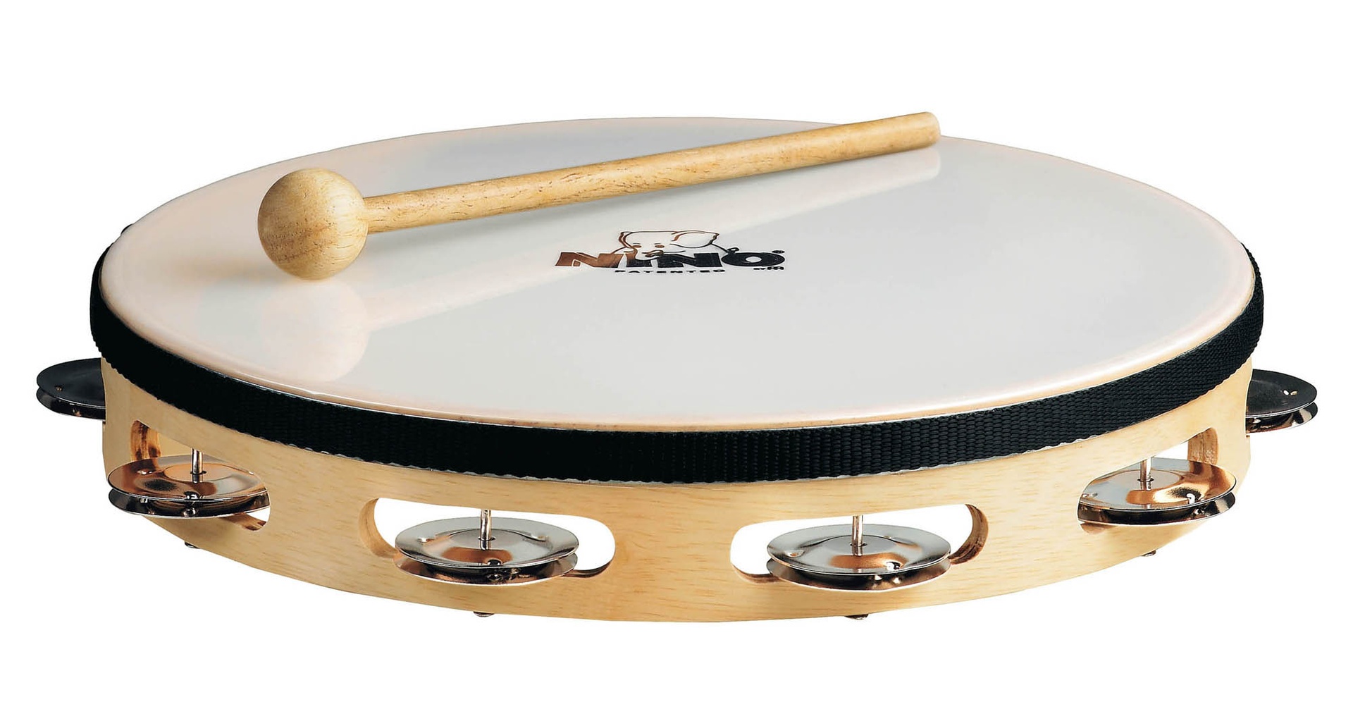 TAMBOURIN NINO BOIS 10"/1 RANG