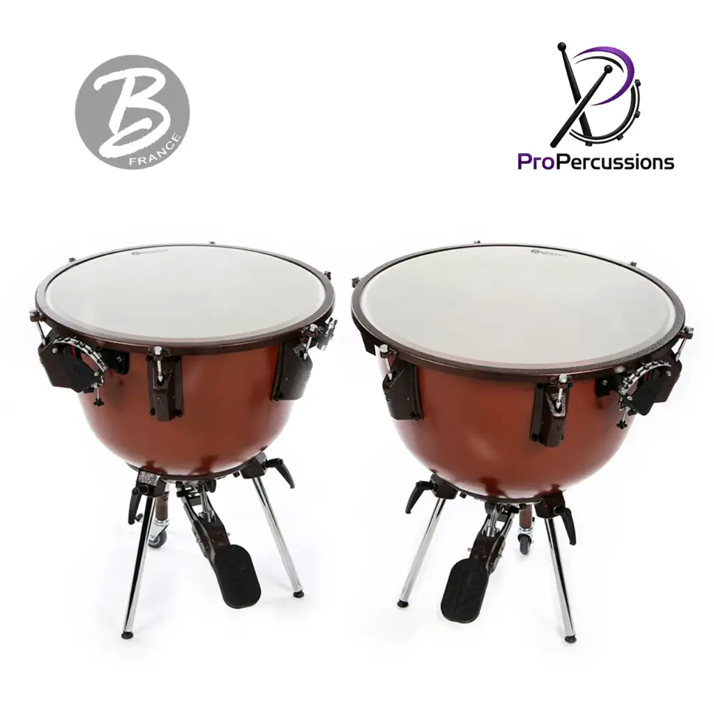 Timbales BERGERAULT 29" – Série VOYAGER | Fût fibre de verre