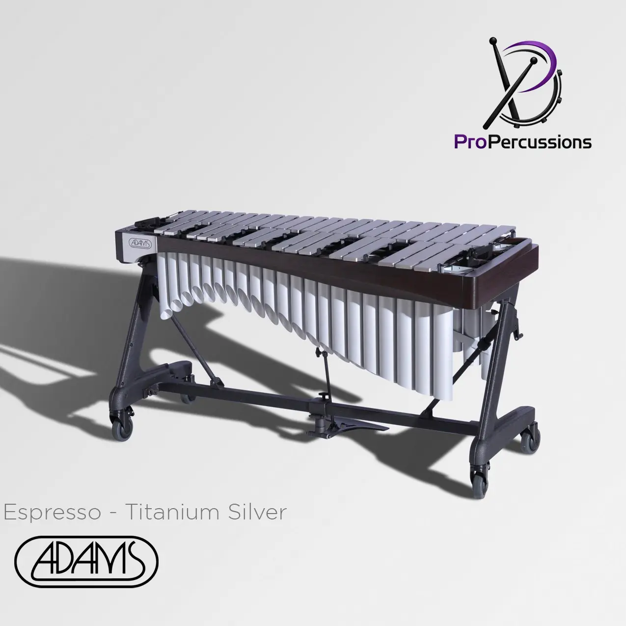 Vibraphone ADAMS 3.0 oct – Série ALPHA | Espresso - Titanium Silver - Clavier : argent