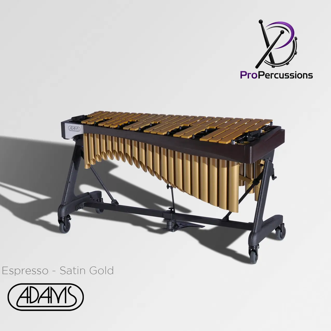 Vibraphone ADAMS 3.0 oct – Série ALPHA | Espresso - Satin Gold - Clavier : or