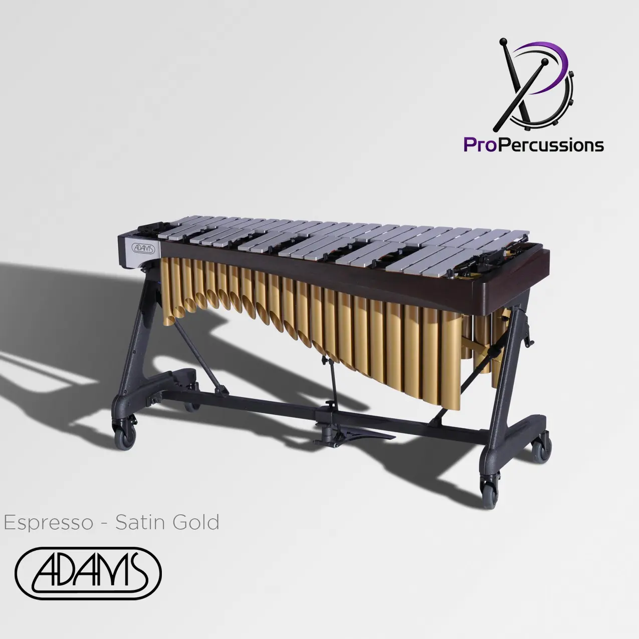 Vibraphone ADAMS 3.5 oct – Série ALPHA | Espresso - Satin Gold - Clavier : argent