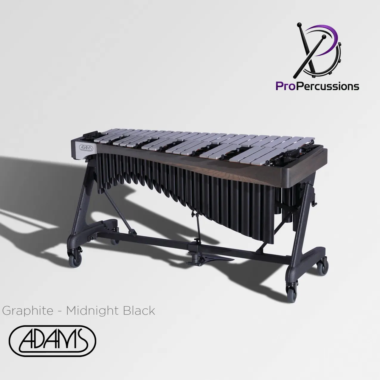 Vibraphone ADAMS 4.0 oct – Série ALPHA | Graphite - Midnight Black - Clavier : argent