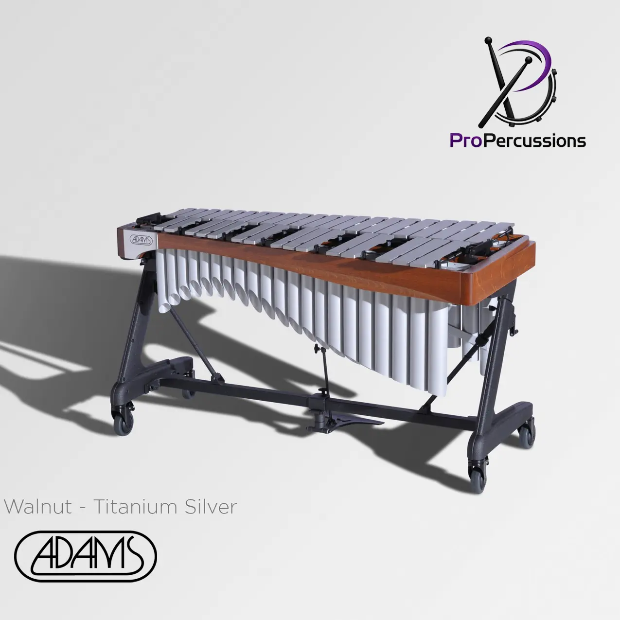 Vibraphone ADAMS 4.0 oct – Série ALPHA | Walnut - Titanium Silver - Clavier : argent
