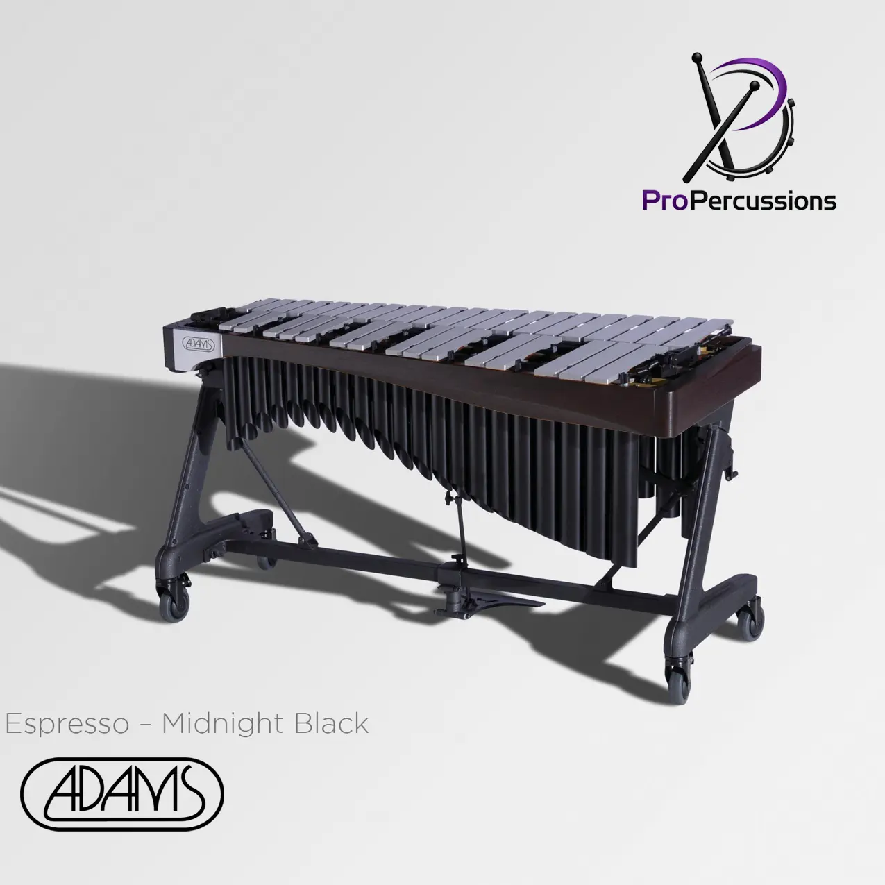 Vibraphone ADAMS 4.0 oct – Série ALPHA | Espresso - Midnight Black - Clavier : argent