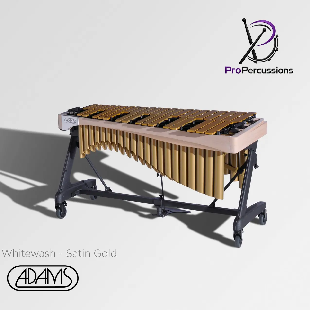 Vibraphone ADAMS 4.0 oct – Série ALPHA | Whitewash - Satin Gold - Clavier : or