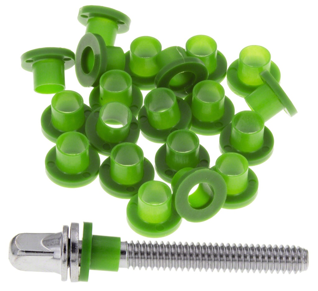 TRW100G - Rondelles nylon pour tirants - Vert (x100)