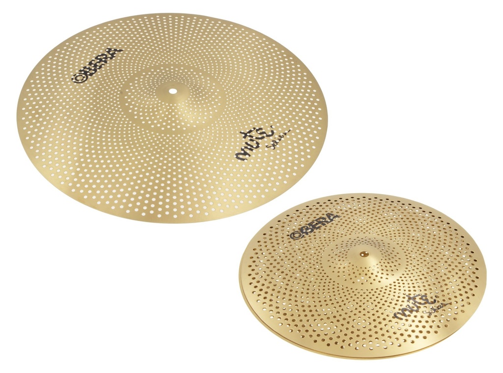 Pack 2 Cymbales Silencieuses Mute - 14/20 - Finition Brass | OBERA