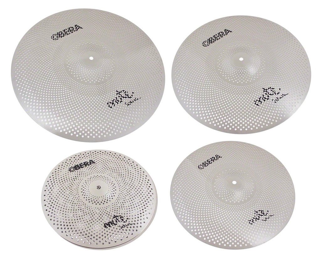 Pack 4 Cymbales Silencieuses Mute - 14/16/18/20 | OBERA
