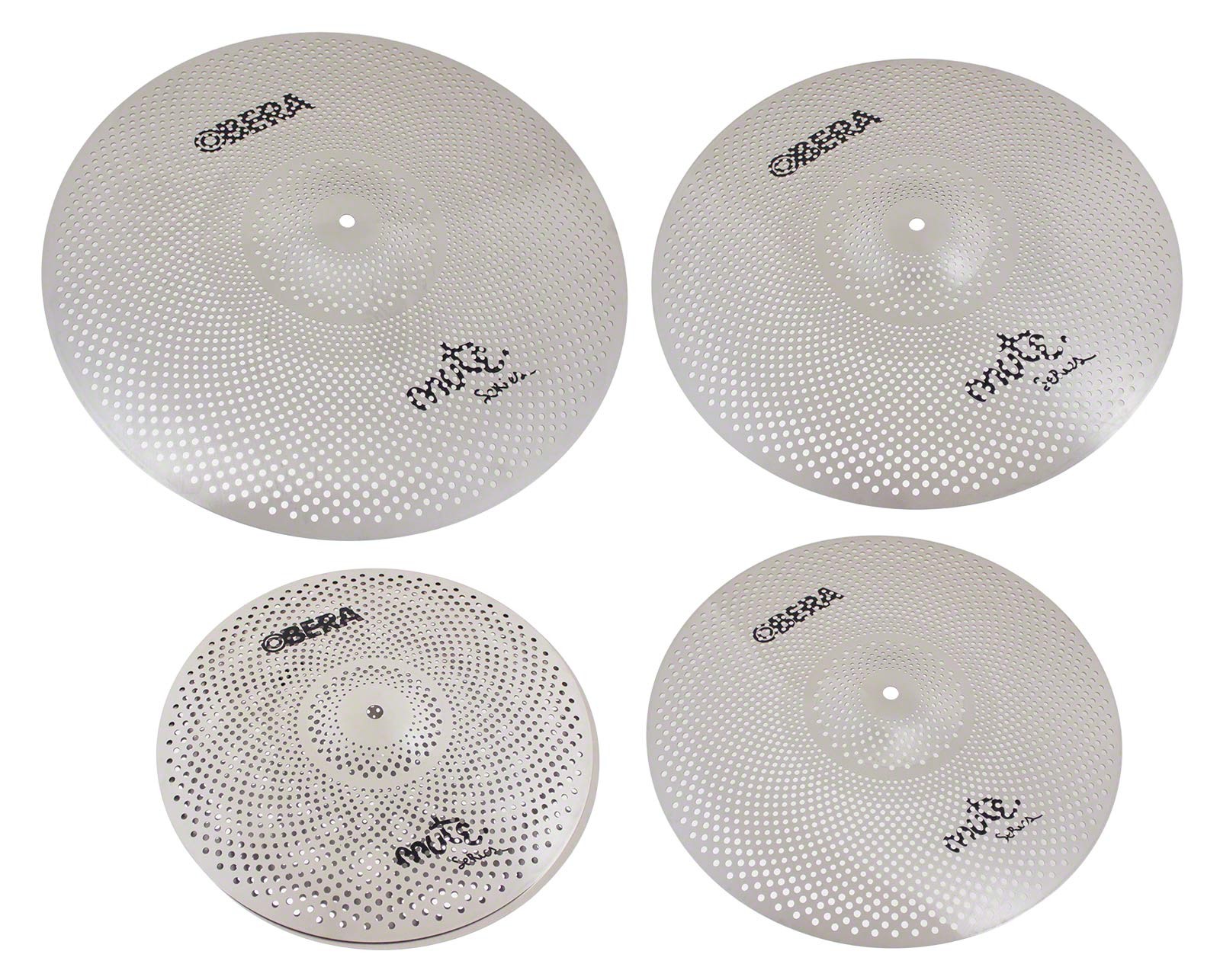 Pack 4 Cymbales Silencieuses Mute - 14/16/18/20 | OBERA