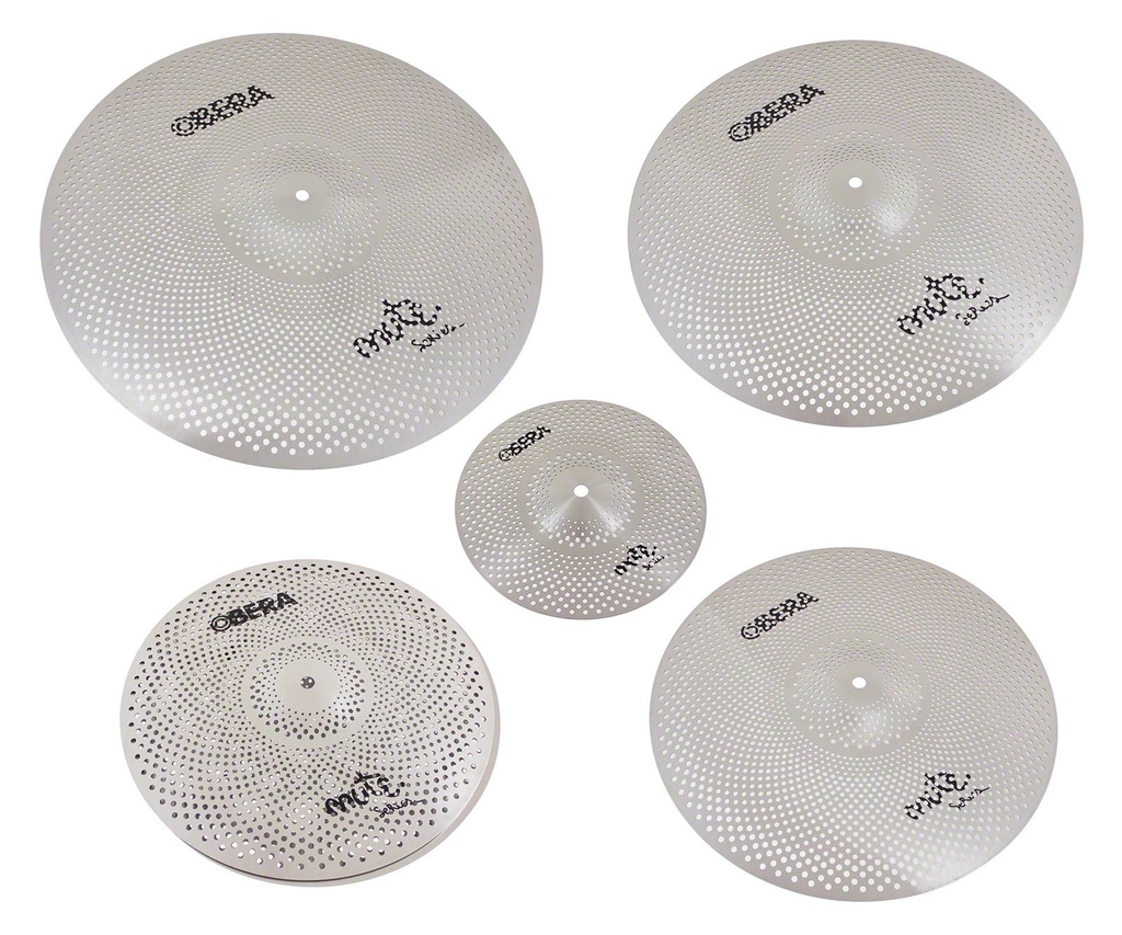 Pack 5 Cymbales Silencieuses Mute - 10/14/16/18/20 | OBERA