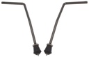 BDS7-105-BK - Pieds Grosse Caisse Incurvés - Ø10.5mm (x2) - Noir