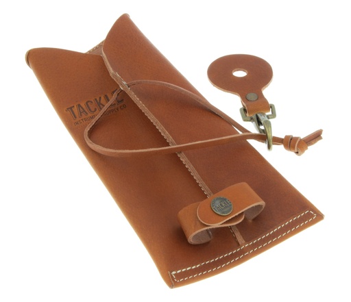 [TKL-HHSH-ST] Porte baguettes en cuir avec crochet - Saddle Tan
