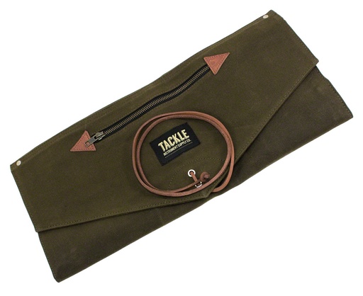 [TKL-RUSB-FG] Roll Up Sac Baguette Waxed Canvas - Vert