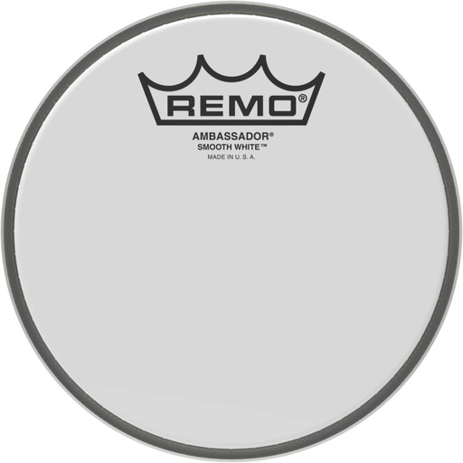 [BA-0206-00] Peau Ambassador blanc lisse 6" pour tom