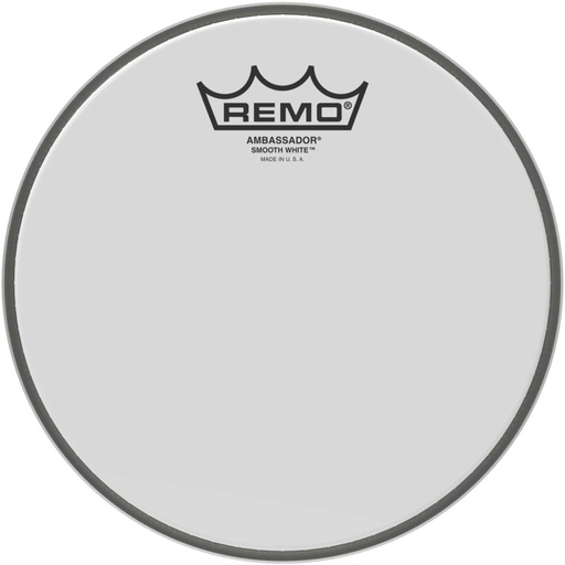 [BA-0208-00] Peau Ambassador blanc lisse 8" pour tom