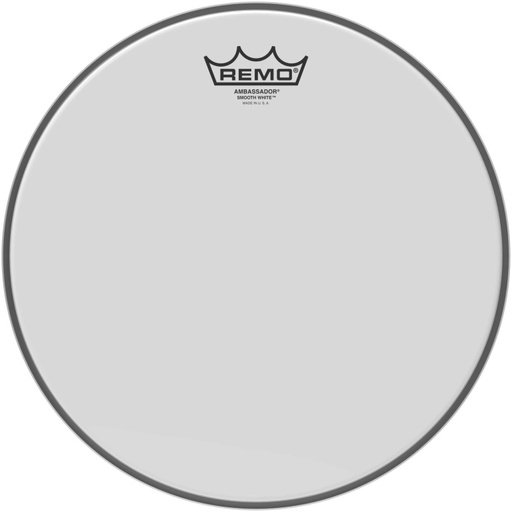[BA-0212-00] Peau Ambassador blanc lisse 12" pour tom/ Caisse claire