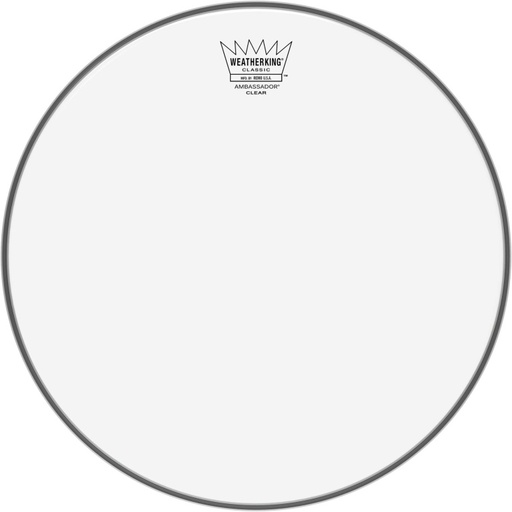 [CL-0313-BA] Peau de frappe Ambassador transparente de 13" pour batterie vintage ou personnalisée (Classic Fit)