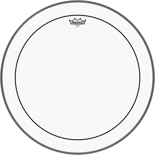 [PS-1322-00] Peau Pinstripe transparente 22" pour Grosse caisse
