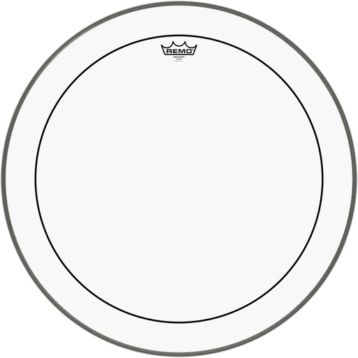 [PS-1324-00] Peau Pinstripe transparente 24" pour Grosse caisse