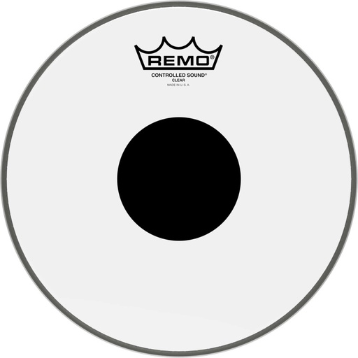 [CS-0310-10] Peau CS Transparente 10" + rond noir, pour Tom/ Caisse claire