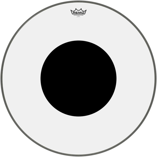 [CS-1326-10] Peau CS Transparente 26" + rond noir, pour Grosse caisse