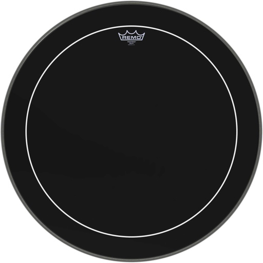 [ES-1624-PS] Peau Ebony Pinstripe 24" pour Grosse caisse