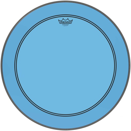 [P3-1322-CT-BU] Peau de frappe Powerstroke 3 Colortone pour grosse caisse, bleu, 22"