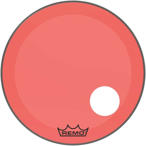 [P3-1324-CT-RDOH] Peau Powerstroke 3 Colortone pour grosse caisse, rouge, 24", avec trou décentré de 5"