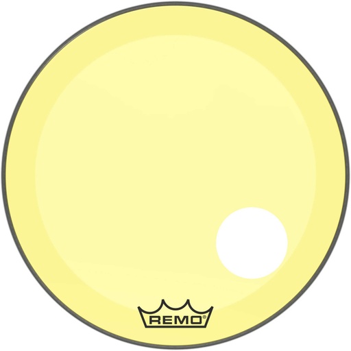 [P3-1324-CT-YEOH] Peau Powerstroke 3 Colortone pour grosse caisse, jaune, 24", avec trou décentré de 5"